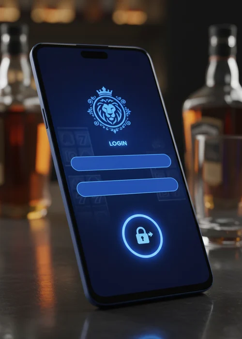 Secure login interface for Elephant Casino showing email and password input fields and a forgotten password link