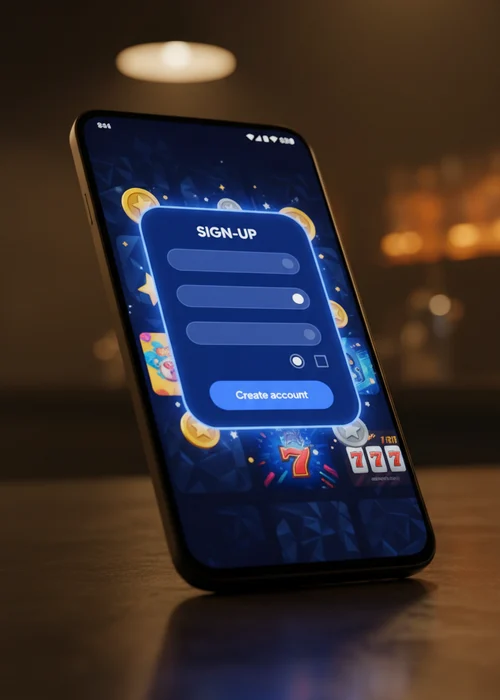 Elephant Casino registration form showing secure data input fields and steps for creating a new player account, ensuring player safety.